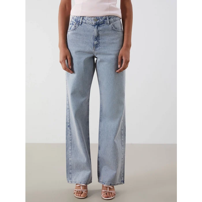 LCW Jeans Indigo Straight Fit Kadın Jean Pantolon