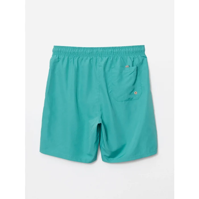 LCWAIKIKI Classic Turkuaz Kısa Boy Basic Erkek Deniz Şortu