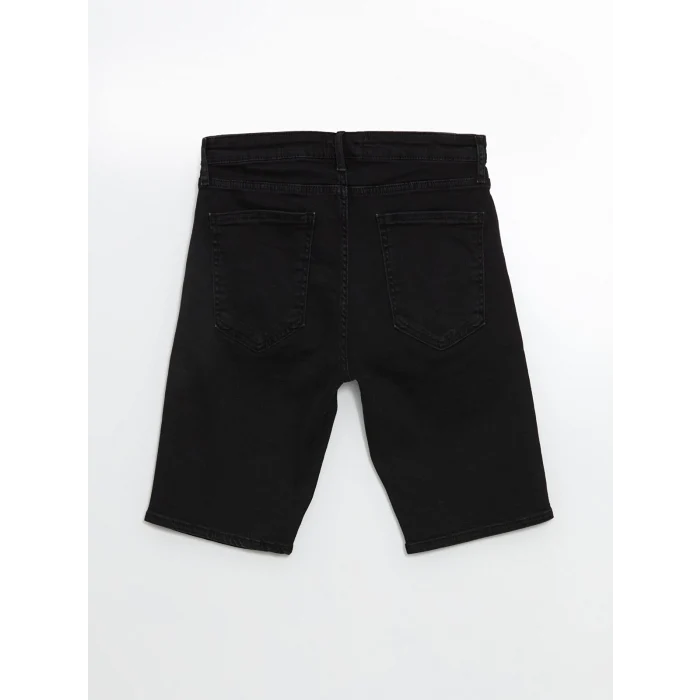 LCW Jeans Siyah Süper Skinny Fit Erkek Jean Şort
