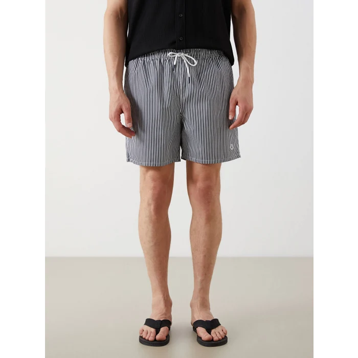 SOUTHBLUE Lacivert Kısa Boy Desenli Erkek Deniz Şortu