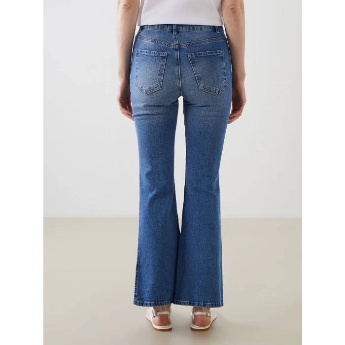 LCW Jeans Indigo Mars Flare Kadın Jean Pantolon