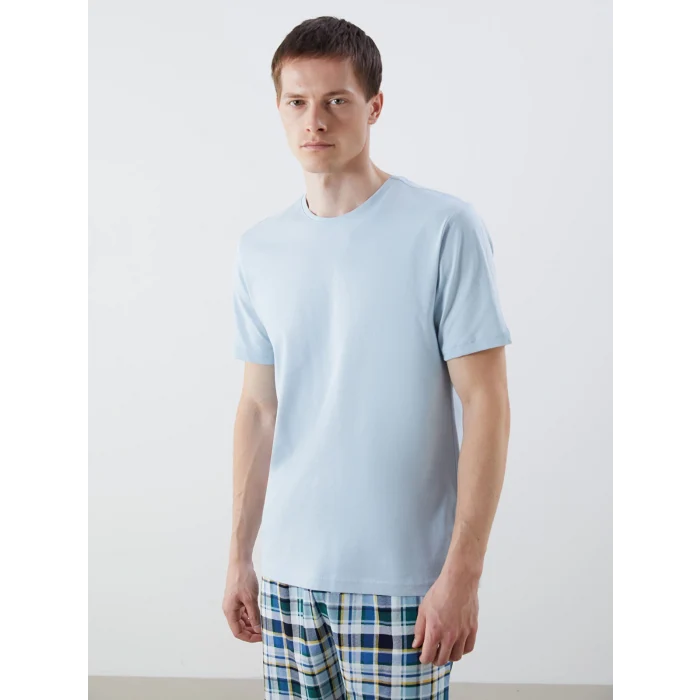 LC WAIKIKI Mavi Standart Kalıp Erkek Şortlu Pijama Takımı