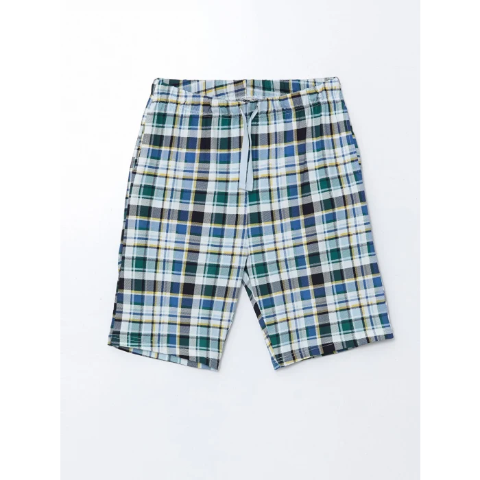 LC WAIKIKI Mavi Standart Kalıp Erkek Şortlu Pijama Takımı