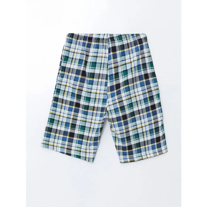 LC WAIKIKI Mavi Standart Kalıp Erkek Şortlu Pijama Takımı