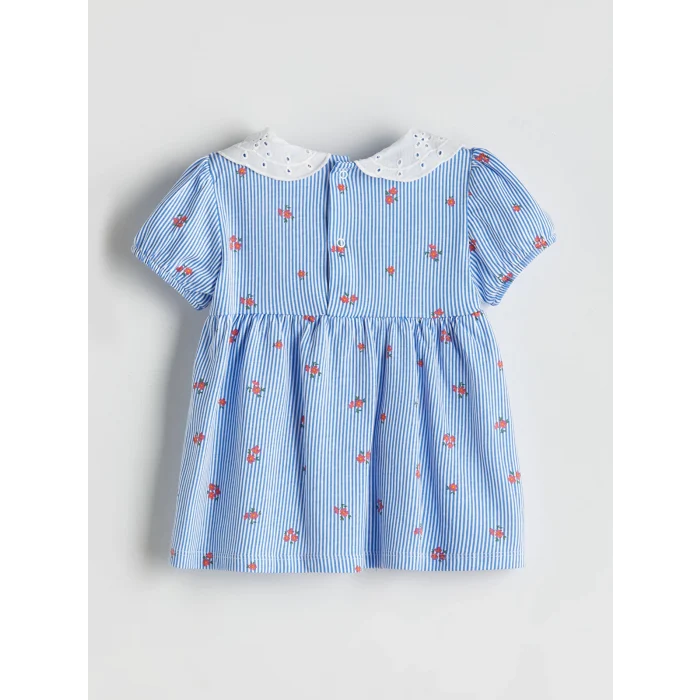 LCW Kids Ekru Çiçekli Fırfırlı Kız Çocuk Bluz ve Tayt 2li