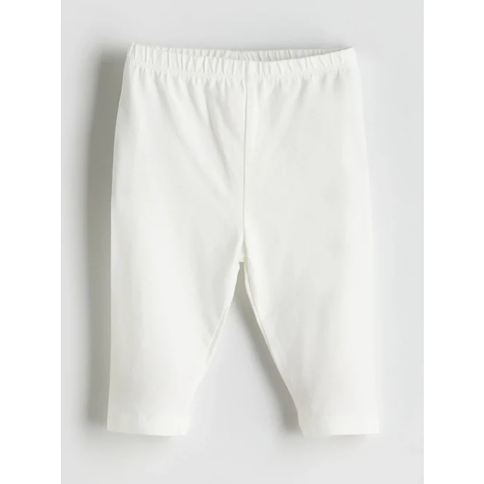 LCW Kids Ekru Çiçekli Fırfırlı Kız Çocuk Bluz ve Tayt 2li