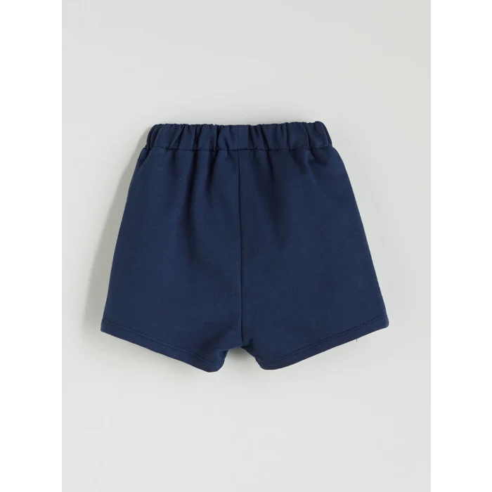 LCW baby Ekru Çizgili Erkek Bebek Tişört ve Şort 2li