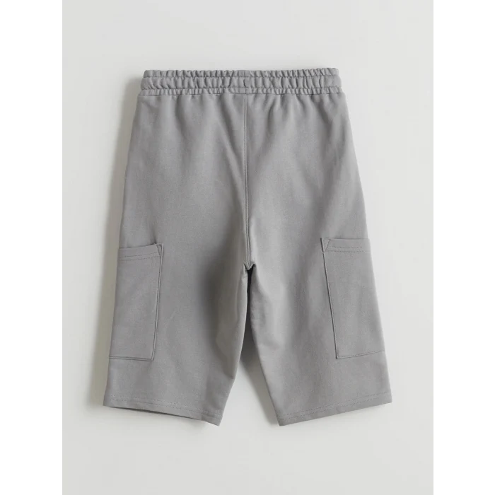 LCW Kids Gri Beli Lastikli Basic Erkek Çocuk Kargo Şort