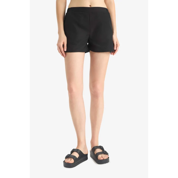 Defacto T5639 Siyah Regular Fit Deniz Şortu-Fall in Love