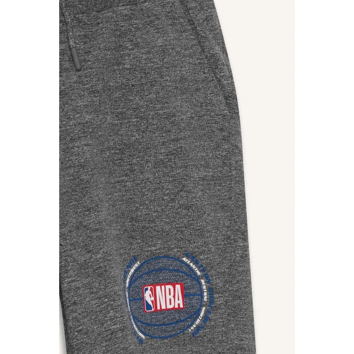Defacto E4854 Gri Erkek Çocuk NBA Wordmark Beli Lastikli Şort