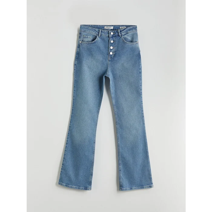 LCW Jeans Indigo Crop Flare Kadın Jean Pantolon