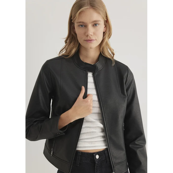 Mavi 1110598-900 Siyah Suni Deri Ceket