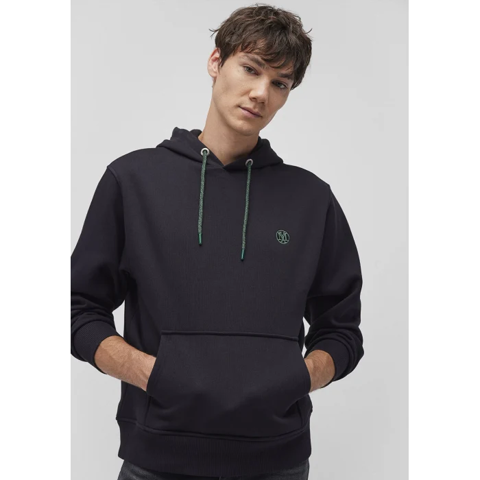 Mavi 065809-900 Mavi Logo Nakışlı Kapüşonlu Siyah Sweatshirt