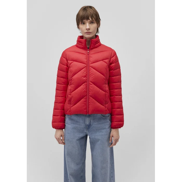 Mavi 110698-70468 Dik Yaka Kırmızı  Şişme Mont