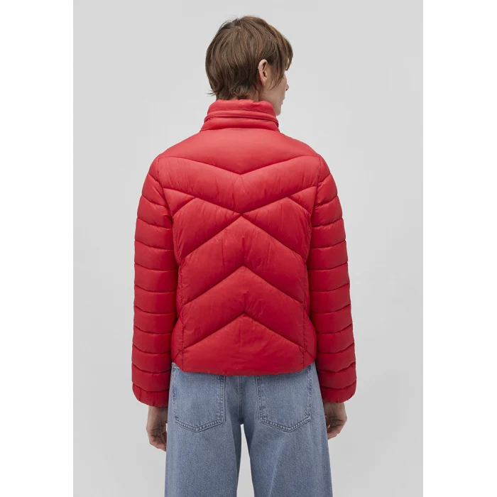 Mavi 110698-70468 Dik Yaka Kırmızı  Şişme Mont