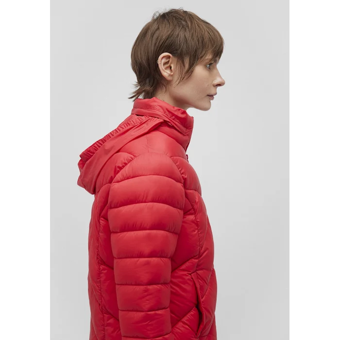 Mavi 110698-70468 Dik Yaka Kırmızı  Şişme Mont