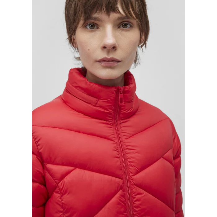 Mavi 110698-70468 Dik Yaka Kırmızı  Şişme Mont