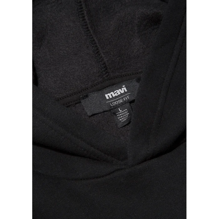 Mavi 0S10275-900 Kapüşonlu Siyah Basic Sweatshirt