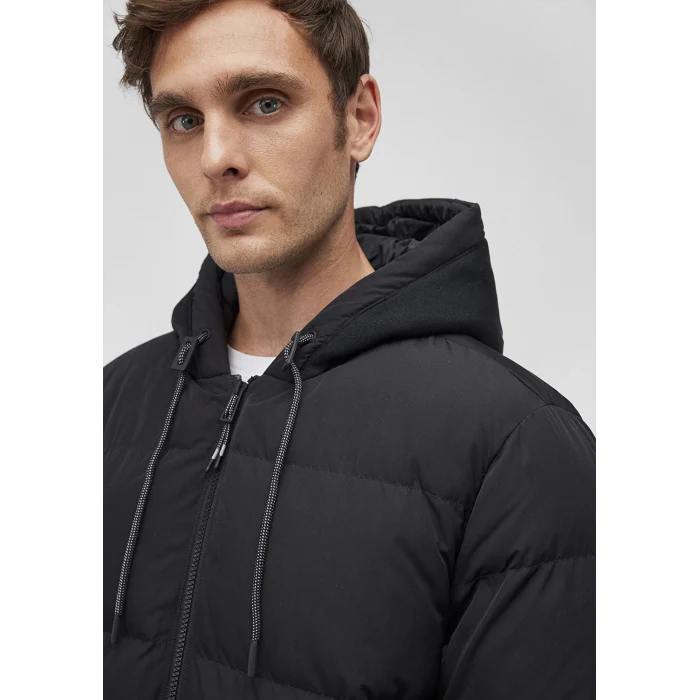 Mavi 0110349-900 Kapüşonlu Siyah Şişme Mont