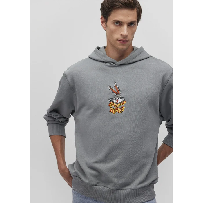 Mavi 0S10102-70098 Bugs Bunny Baskılı Gri Sweatshirt