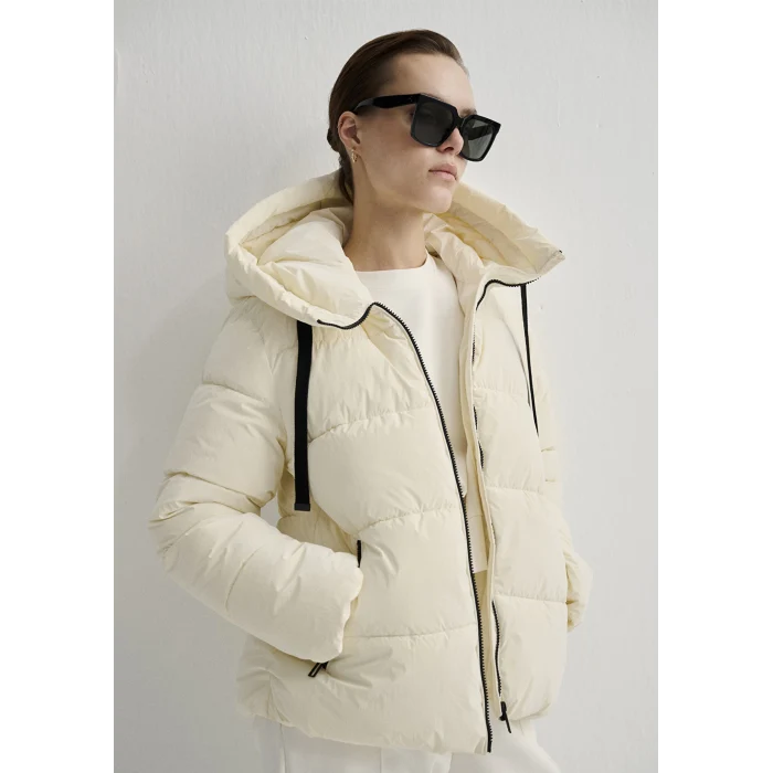 Mavi 1110043-83043 Kapüşonlu Ekru Şişme Mont