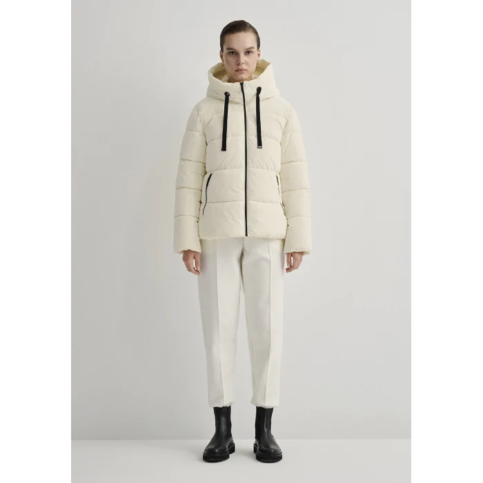 Mavi 1110043-83043 Kapüşonlu Ekru Şişme Mont