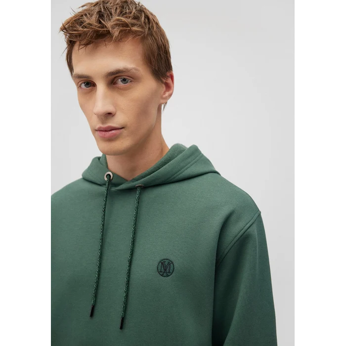 Mavi 065809-71580 Mavi Logo Nakışlı Kapüşonlu Yeşil Sweatshirt