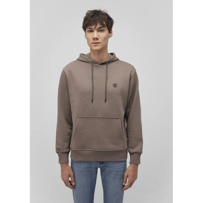 Mavi 065809-87875 Mavi Logo Nakışlı Kapüşonlu Kahverengi Sweatshirt