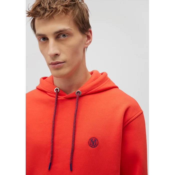 Mavi 065809-70481 Mavi Logo Nakışlı Kapüşonlu Turuncu Sweatshirt