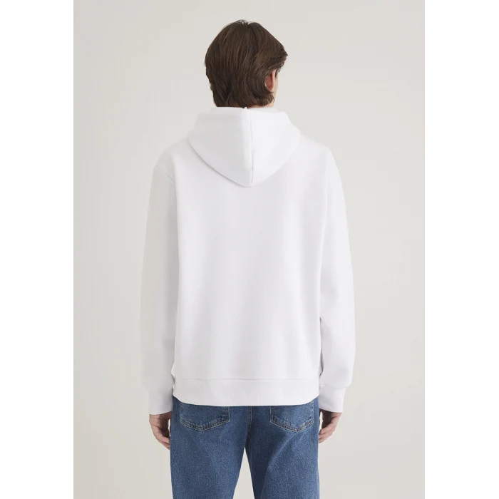 Mavi 0S10122-620 Miav Baskılı Kapüşonlu Beyaz Sweatshirt