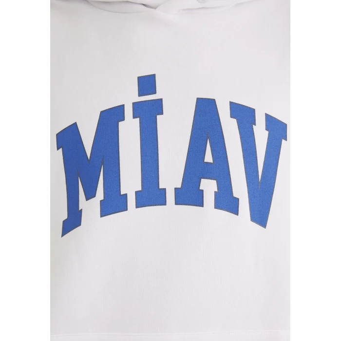 Mavi 0S10122-620 Miav Baskılı Kapüşonlu Beyaz Sweatshirt