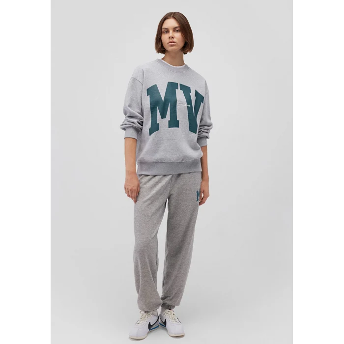 Mavi 1S10147-80196 MV Logo Baskılı Gri Sweatshirt