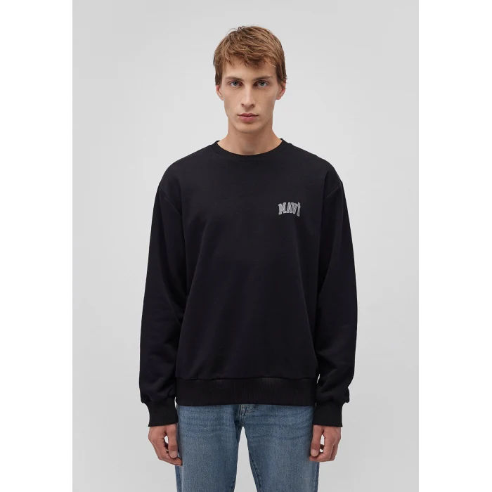 Mavi 0611716-900 Mavi Logo Baskılı Siyah Sweatshirt
