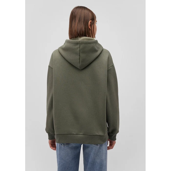 Mavi 1600361-71581 Mavi Logo Baskılı Kapüşonlu Haki Sweatshirt