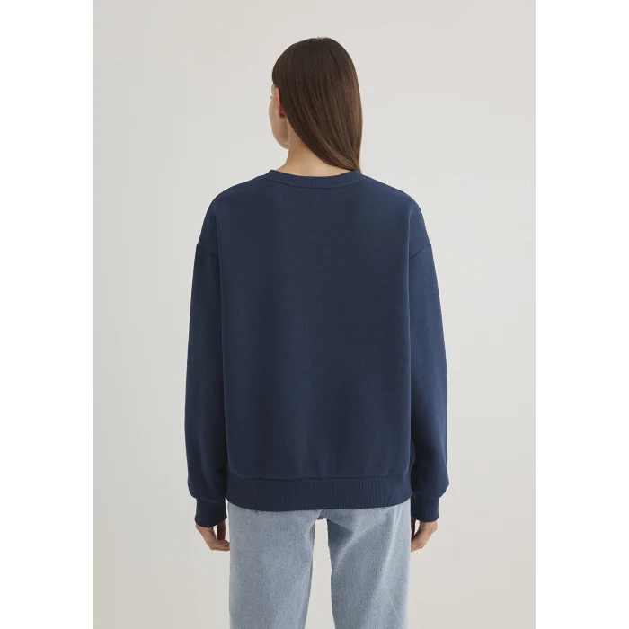 Mavi 1611656-82454 Mavi Logo Baskılı Lacivert Sweatshirt