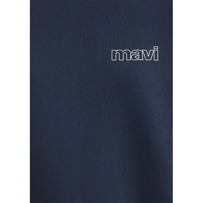 Mavi 1611656-82454 Mavi Logo Baskılı Lacivert Sweatshirt