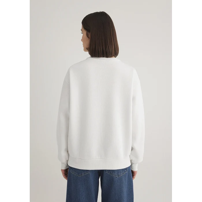 Mavi 1611192-70057 Mavi Logo Baskılı Beyaz Sweatshirt