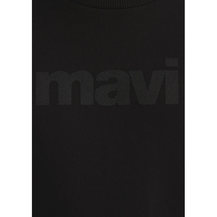 Mavi 066303-900 Mavi Logo Baskılı Siyah Sweatshirt