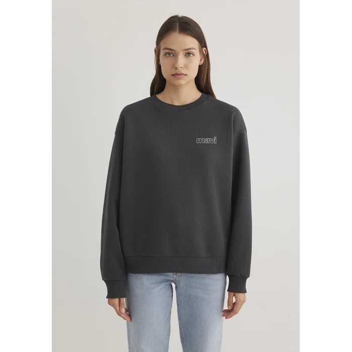 Mavi 1611656-82185 Mavi Logo Baskılı Antrasit Sweatshirt