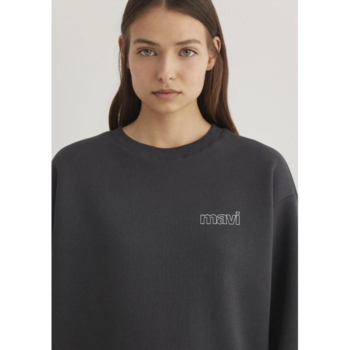 Mavi 1611656-82185 Mavi Logo Baskılı Antrasit Sweatshirt