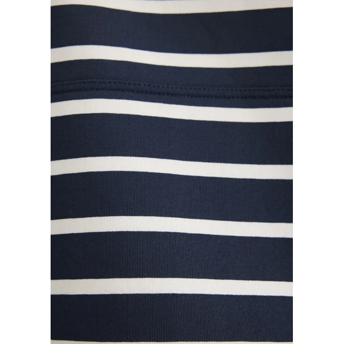 Mavi 1S10118-81518 Mavi Logo Baskılı Lacivert Çizgili Sweatshirt