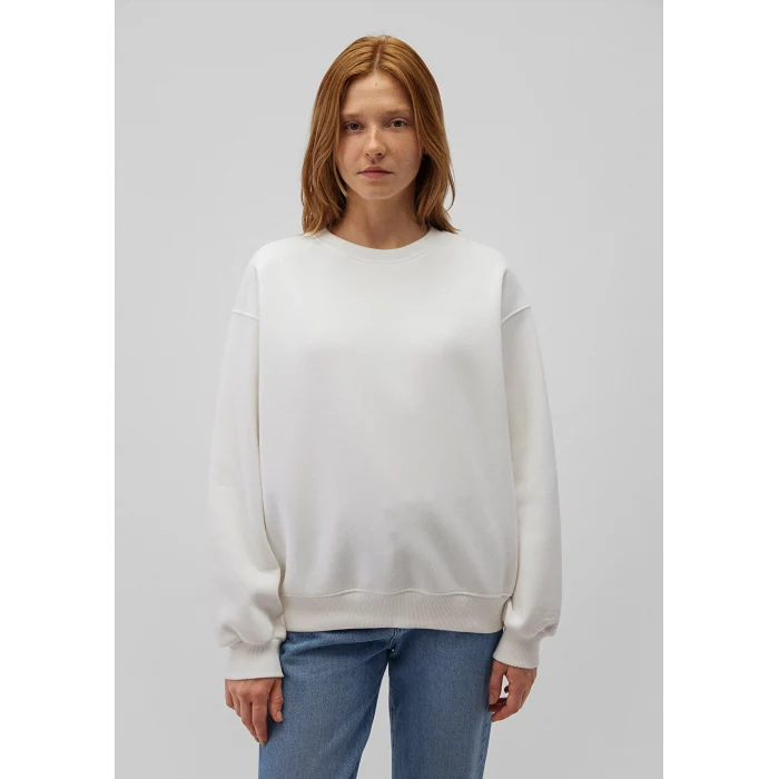 Mavi 1610198-70057 Bisiklet Yaka Beyaz Basic Sweatshirt