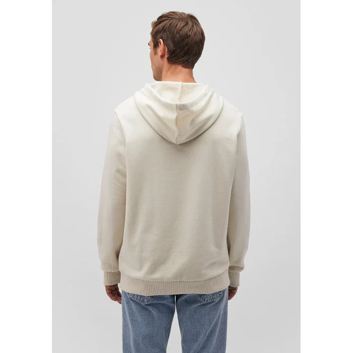 Mavi 065606-70134 Mavi Logo Baskılı Kapüşonlu Bej Sweatshirt