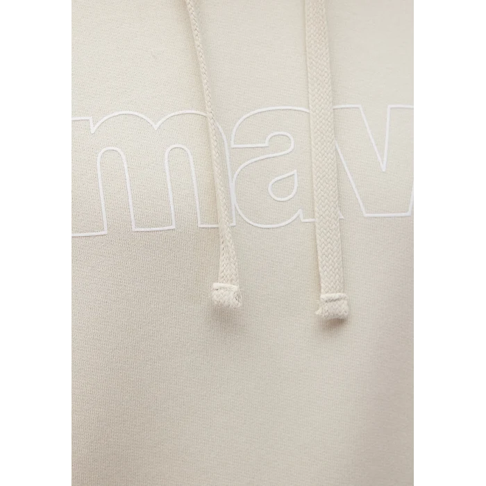 Mavi 065606-70134 Mavi Logo Baskılı Kapüşonlu Bej Sweatshirt