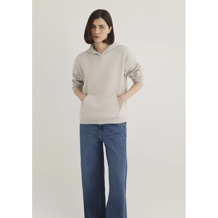 Mavi 167299-70074 Kapüşonlu Gri Basic Sweatshirt