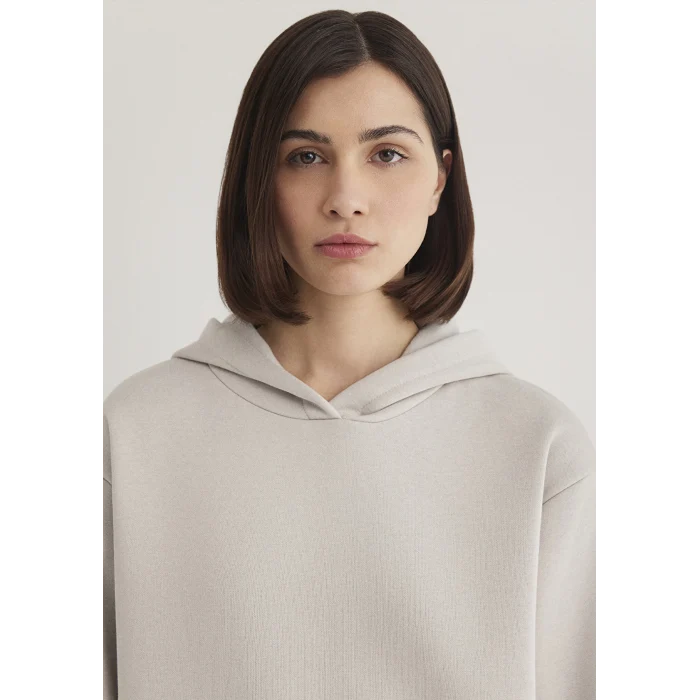 Mavi 167299-70074 Kapüşonlu Gri Basic Sweatshirt