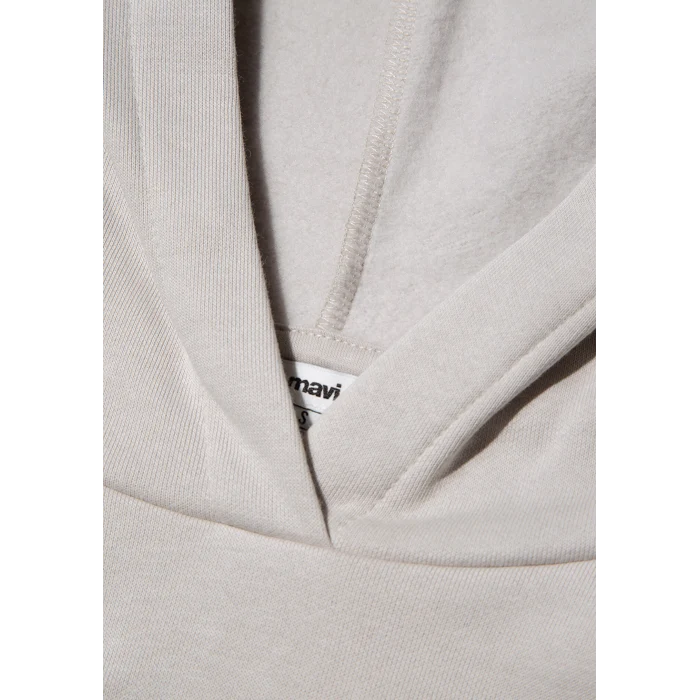 Mavi 167299-70074 Kapüşonlu Gri Basic Sweatshirt