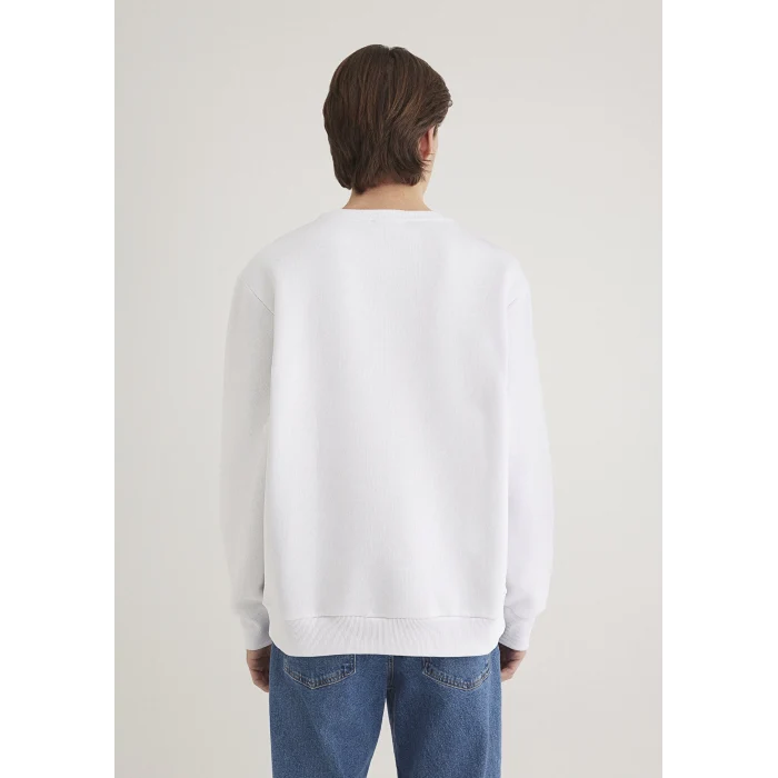 Mavi 0610925-620 Miav Baskılı Beyaz Sweatshirt