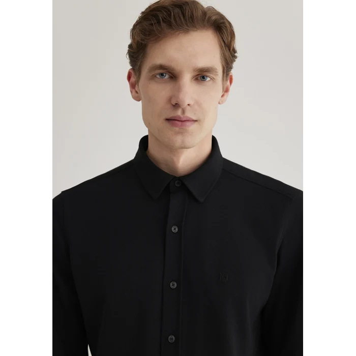 Mavi 0210294-900 Siyah Örme Gömlek