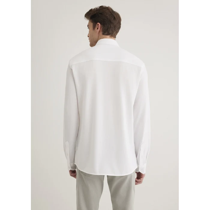 Mavi 0210294-620 Beyaz Örme Gömlek